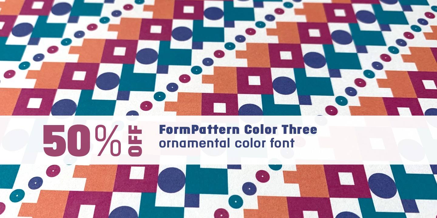 Пример шрифта FormPattern Color Three #16